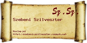 Szebeni Szilveszter névjegykártya