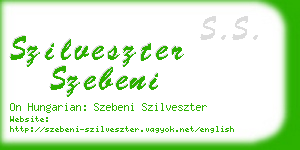 szilveszter szebeni business card
